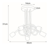 Lampa sufitowa DEZE Kaja K-3621 czarny