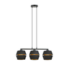 Lampa wisząca PIANO 3 Emibig 1183/3 czarny/złoty