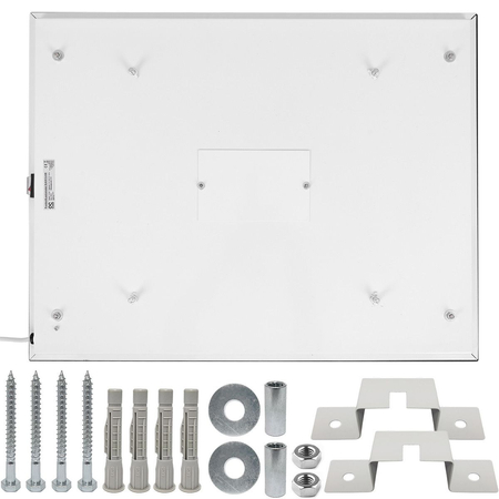 Panel grzewczy Cronos z pilotem 500W czarny szklany