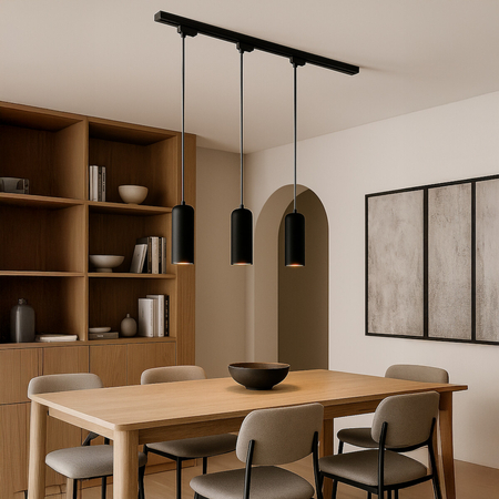 Milagro Oprawa Pipe Track Zwis Czarny 1xGU10 3-obwodowy ML2064 CZARNY