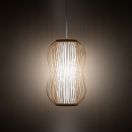 Lampa wisząca Nowodvorski PUKET M 11161 Naturalne drewno Biały