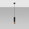 Sollux Lighting Lampa wisząca LOOPEZ 1 czarny/miedź SL.0946