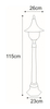 Lampa zewnętrzna BOSTON Kaja K-8129 CZARNY/ZŁOTY 