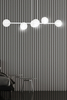 Lampa wisząca ROSSI 6 WH TRANSPARENT Emibig 877/6 biały