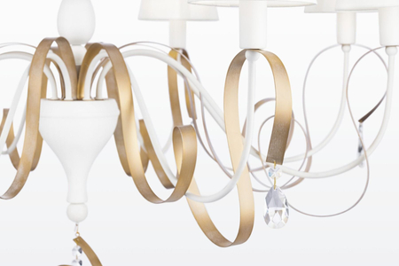 Żyrandol Maytoni ARM010-08-W Intreccio - Biały z dodatkiem złota