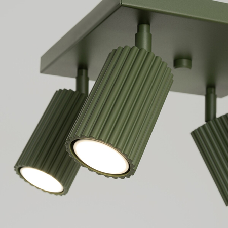 Sollux Lighting Plafon KARBON 4 zielony oliwkowy SL.1621