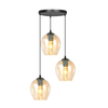 Lampa wisząca ISTAR 3 BL PREMIUM MIODOWY Emibig 681/3PREM czarny/złoty