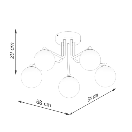 Sollux Lighting Żyrandol ASTRAL 5 biały SL.1660