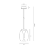 Lampa wisząca Azzardo PAMELA AZ6185 BRASS