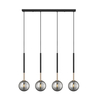 Lampa wisząca Zuma Line P0574-04D-SDFZ ARCTURUS LAMPA WISZĄCA CZARNO-ZŁOTA/BLACK-GOLD