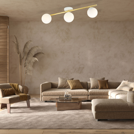 Lampa sufitowa SPLENDI 3 Emibig 1249/3 biały/złoty