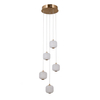 Lampa wisząca Italux PND-34362-5-HBR-OPAL złoty