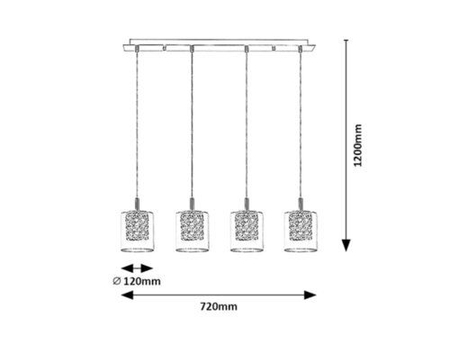 Lampa wisząca Rabalux Duchess 3116 chrom