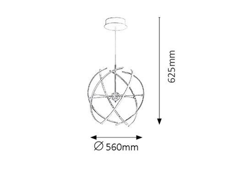 Lampa wisząca Rabalux Alyson 2433 chrom