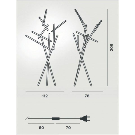 Lampa podłogowa Foscarini 255003-10 Tuareg