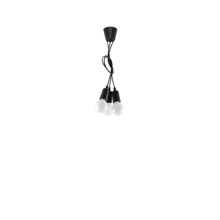Sollux Lighting Lampa wisząca DIEGO 3 czarna SL.0573