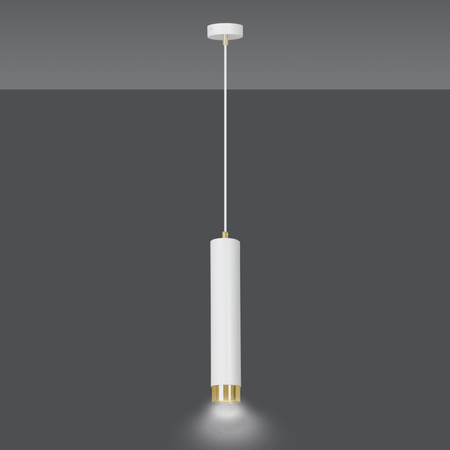 Lampa wisząca KIBO 1 WH/GOLD Emibig 642/1 biały/złoty