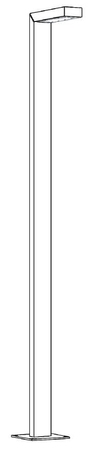 ASKER POLE 1363 BLACK/COPPER 2xLED 18W 3000K 1-SEGMENT