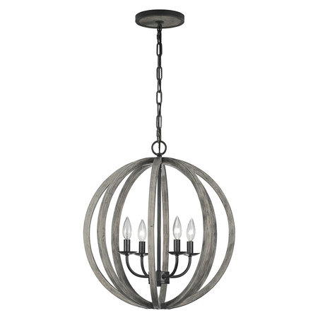 Lampa wisząca Elstead Lighting Allier drewniany FE-ALLIER-4P-WW