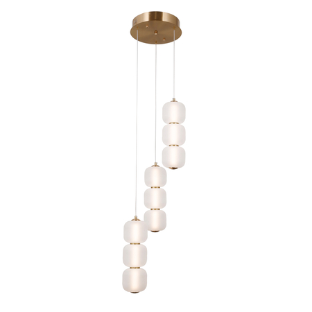 Lampa wisząca Italux PND-34362-9-HBR-OPAL złoty