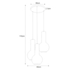 Lampa wisząca ARVI WHITE Kaja K-4527 biały/złoty