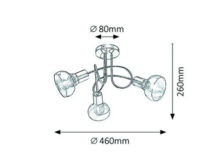 Lampa sufitowa Rabalux Holly 5548 złoto antyczne