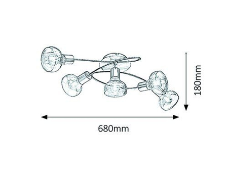 Lampa sufitowa Rabalux Holly 5552 złoto antyczne