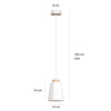 Lampa wisząca BOLERO 1 WHITE Emibig 443/1 biały