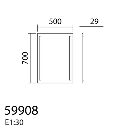 Lustro łazienkowe REFLEX 50x70 31W CCT 3000-4000-5500K IP44 ściemnianie dotykowe, funkcja odparowania