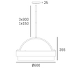 Cosmo Light Lampa wisząca COBURG P06753BR
