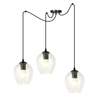 Lampa wisząca LEVEL 3 BL TRANSPARENT Emibig 756/3 czarny
