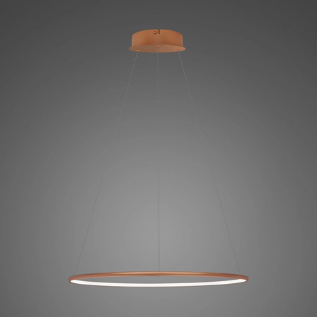 Lampa wisząca Ledowe Okręgi No.1 40cm 4k miedziana Dali