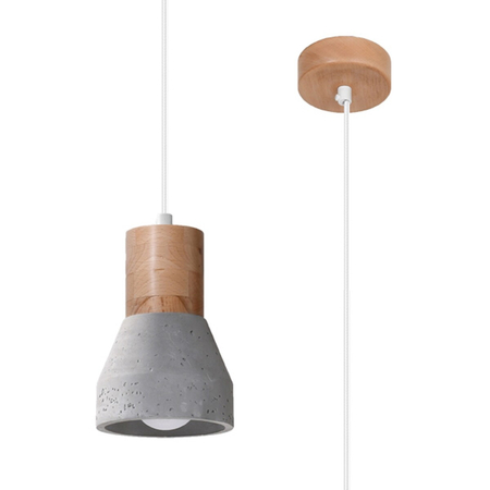 Sollux Lighting Lampa wisząca REA 1 beton SL.1223