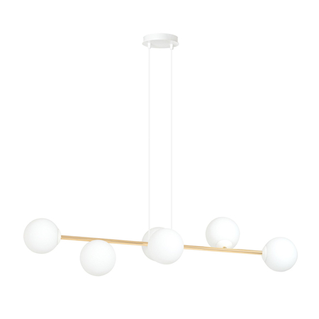Lampa wisząca GRAVITY 6 Emibig 1242/6 biały/złoty