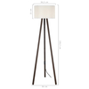 Lampa podłogowa Zuma Line ASZ.1608 PIKO LAMPA PODŁOGOWA ORZECH/WALNUT-CREAM