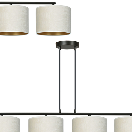 Lampa wisząca HILDE 4 BL WHITE Emibig 1052/4 biały/czarny