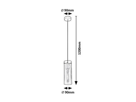 Lampa wisząca Rabalux Acantha 5258 czarny