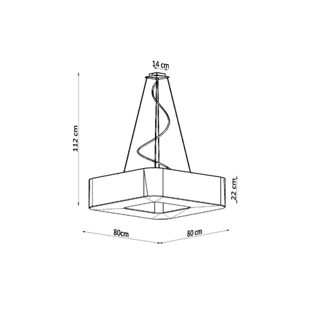 Sollux Lighting Żyrandol URANO 80 czarny SL.0828