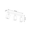 Sollux Lighting Plafon KEKE 30 dąb SL.1041