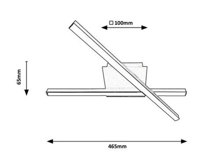 Lampa sufitowa Rabalux Svetlana 3513 czarny matowy
