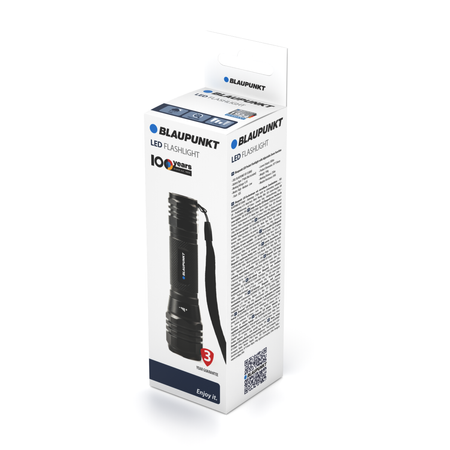 Latarka kieszonkowa LED Blaupunkt z regulowaną funkcją zoom 300lm IPX4 3xAAA BT-FL8060