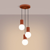 Sollux Lighting Lampa wisząca HALO 3P ochra czerwona SL.1730