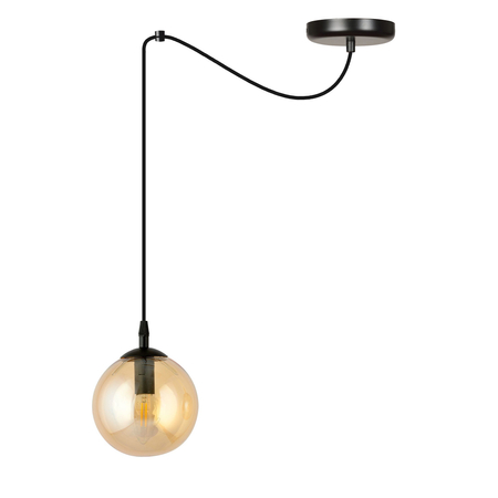 Lampa wisząca GIGI 1 BL MIODOWY Emibig 938/1 czarny/złoty