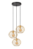 Lampa wisząca Lucide DANZA 21428/13/02 czarny/złoty