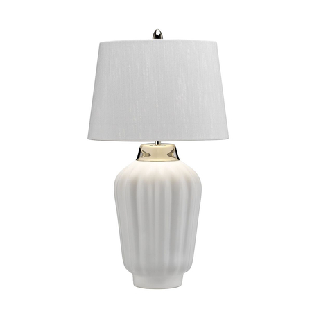 Lampa stołowa Bexley - 1 źródło światła - Biała / Polerowany nikiel Quintiesse QN-BEXLEY-TL-WPN