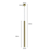 Lampa wisząca Lungo 1xG9 złota LP-894/1P GD