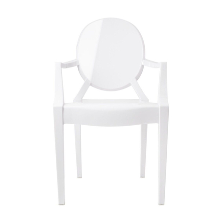 Krzesło LOUIS białe - poliwęglan