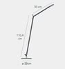 Lampa podłogowa LED Fontana Arte F435025350BIWL Volée