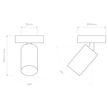 Spot Astro Can 50 Single 1396024 Matowy Biały