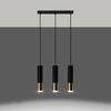 Sollux Lighting Lampa wisząca LOOPEZ 3L czarny/złoty SL.0954